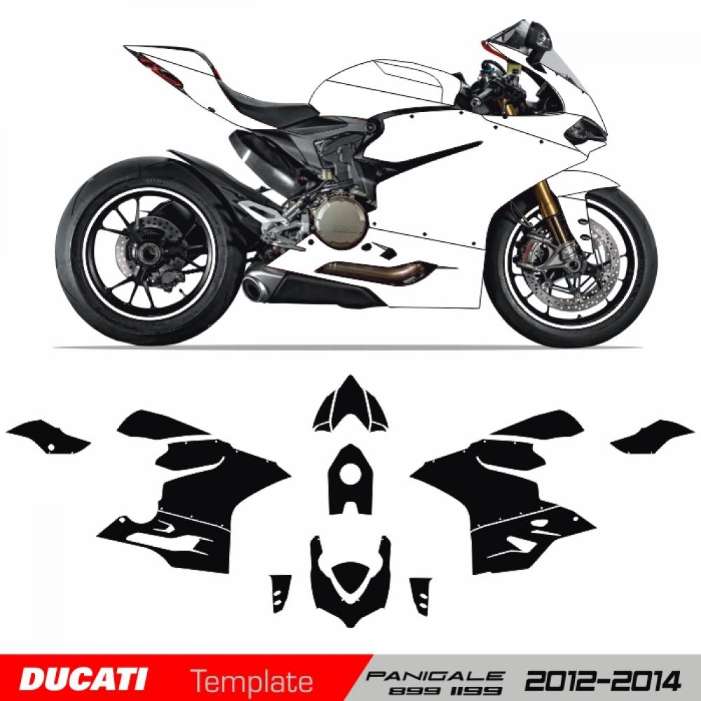 Ducati Panigale 899/1199/1199S 2012-2014 - Template Schnittvorlage Cutcontour