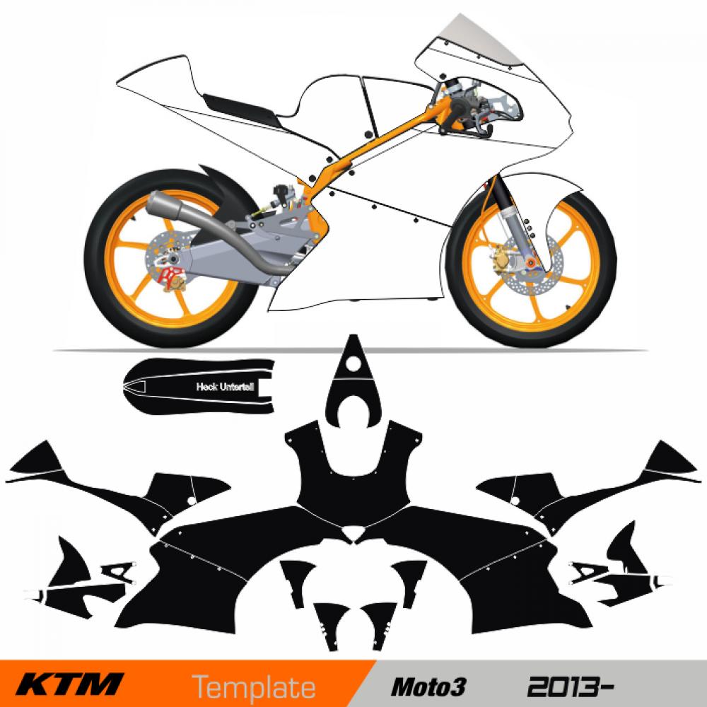 KTM Moto3 250 GPR (13-19) Template Schnittvorlage Cutcontour